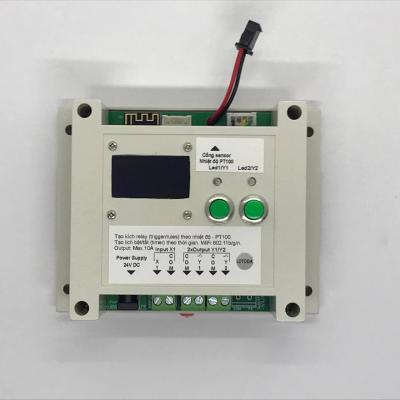 Thiết bị IoT LOTODA Wifi Điều Khiển Tự Động 2 Kênh Output DC/AC & 1 Sensor Nhiệt Độ PT100 với hiển thị LCD